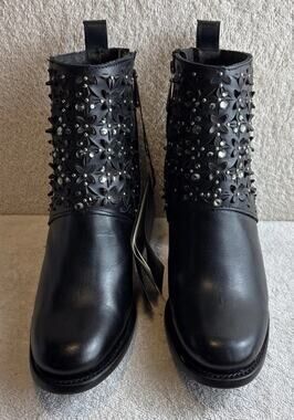 Cuadra Ladies Crystalized Heeled Black Booties Size 8.5 M 83074